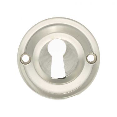 Click Here To Enlarge This Photo Of Atlantic - OERKESN Old English Solid Brass Standard Key Escutcheons - Satin Nickel
