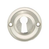 Atlantic - OERKESN Old English Solid Brass Standard Key Escutcheons - Satin Nickel