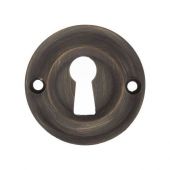 Atlantic - OERKEUB Old English Solid Brass Standard Key Escutcheons - Urban Bronze