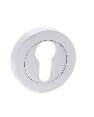 Click Here To Enlarge This Photo Of Atlantic - S2ESCERPC STATUS Euro Escutcheons on Round Rose - Polished Chrome
