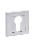 Atlantic - S2ESCESSC STATUS Euro Escutcheons on Square Rose - Satin Chrome