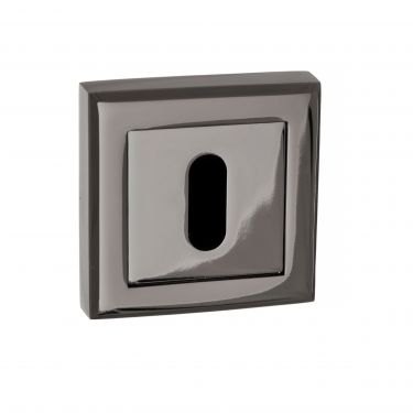 Click Here To Enlarge This Photo Of Atlantic - S2ESCKSBN STATUS Key Escutcheons on Square Rose - Black Nickel