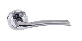 Atlantic - S33RSCPC STATUS 'Indiana' Lever on Round Rose - Satin/Polished Chrome