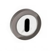 Atlantic - S3ESCKRBNPC STATUS Key Escutcheons on Round Rose - Black Nickel/Polished Chrome