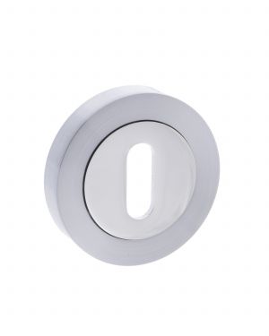Click Here To Enlarge This Photo Of Atlantic - S3ESCKRSCPC STATUS Key Escutcheons on Round Rose - Satin/Polished Chrome