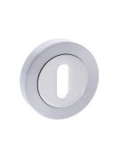 Atlantic - S3ESCKRSCPC STATUS Key Escutcheons on Round Rose - Satin/Polished Chrome