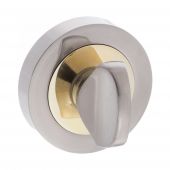 Atlantic - S3WCRSNBP STATUS WC Turn and Release on Round Rose - Satin Nickel/Polished Brass