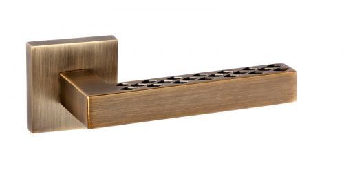 Click Here To Enlarge This Photo Of Atlantic - SP228WAB Senza Pari 'Pianni' Designer Lever on Square Rose - Weathered Antique Bronze