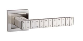 Atlantic - SPC193SN Senza Pari 'Bianca' Designer Lever on Square Rose - Satin Nickel