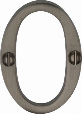 Click Here To Enlarge This Photo Of C1567 0-MB Heritage Brass Numeral 0 Face Fix 51mm (2") Matt Bronze Finish