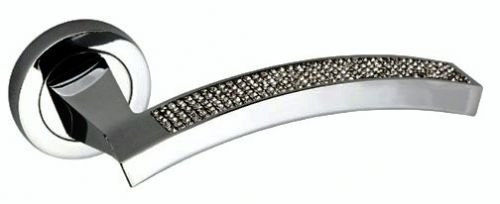 Click Here To Enlarge This Photo Of Atlantic - SPM167CRCP Senza Pari 'Crystal' Designer Lever on Round Rose - Polished Chrome