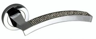 Atlantic - SPM167CRCP Senza Pari 'Crystal' Designer Lever on Round Rose - Polished Chrome