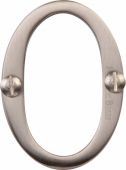 C1567 0-SN Heritage Brass Numeral 0 Face Fix 51mm (2") Satin Nickel Finish