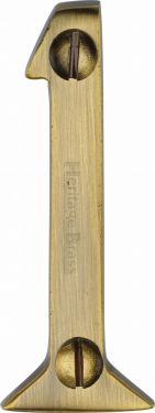 Click Here To Enlarge This Photo Of C1567 1-AT Heritage Brass Numeral 1 Face Fix 51mm (2") Antique Brass Finish