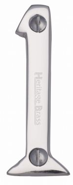 Click Here To Enlarge This Photo Of C1567 1-PC Heritage Brass Numeral 1 Face Fix 51mm (2") Polished Chrome Finish