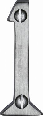 Click Here To Enlarge This Photo Of C1567 1-SC Heritage Brass Numeral 1 Face Fix 51mm (2") Satin Chrome Finish