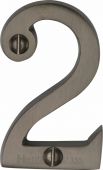 C1567 2-MB Heritage Brass Numeral 2 Face Fix 51mm (2") Matt Bronze Finish