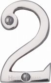 C1567 2-PC Heritage Brass Numeral 2 Face Fix 51mm (2") Polished Chrome Finish