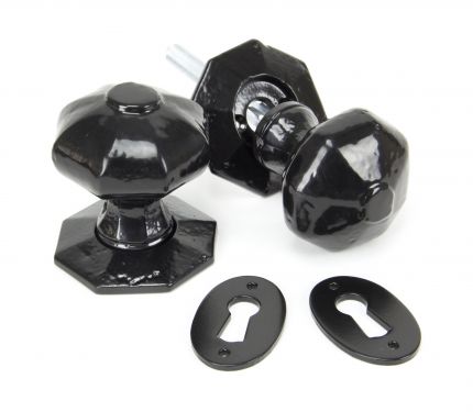 Click Here To Enlarge This Photo Of 33250 From The Anvil Black Octagonal Mortice/Rim Knob Set