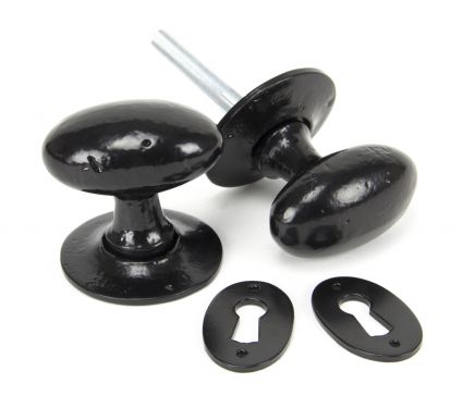 Click Here To Enlarge This Photo Of 33251 From The Anvil Black Oval Mortice/Rim Knob Set