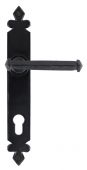 33172 From The Anvil Black Tudor Lever Espag. Lock Set  - 92mm Centres - 243mm Screw Centres