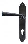 33273 From The Anvil Black Gothic Lever Espag. Lock Set  - 92mm Centres - 192mm Screw Centres