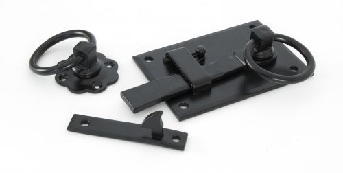 Tudor Cottage Gate Latch | Black Cast Iron Garden Hardware