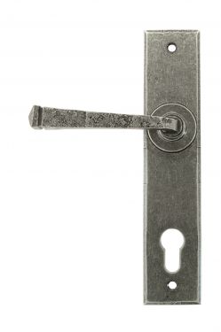Click Here To Enlarge This Photo Of 33704 From The Anvil Pewter Avon Lever Espag. Lock Set  - 92mm Centres - 216mm Screw Centres