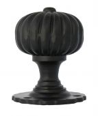 83560 From The Anvil Black Flower Mortice Knob Set