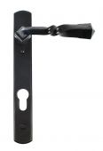 33119 From The Anvil Black Narrow Lever Espag. Lock Set  - 92mm Centres - 123mm Screw Centres