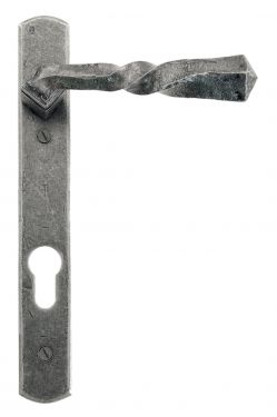 Click Here To Enlarge This Photo Of 33633 From The Anvil Pewter Narrow Lever Espag. Lock Set  - 92mm Centres - 123mm Screw Centres