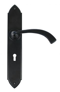 Click Here To Enlarge This Photo Of 33136 From The Anvil Black Gothic Curved Sprung Lever Lock Set