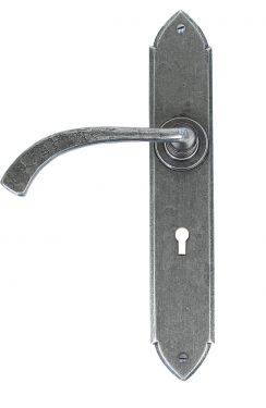 Click Here To Enlarge This Photo Of 33634 From The Anvil Pewter Gothic Curved Sprung Lever Lock Set