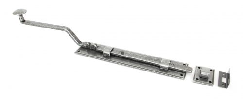 Click Here To Enlarge This Photo Of 33624 From The Anvil Pewter Patina Handmade French Door Bolt Straight 10''
