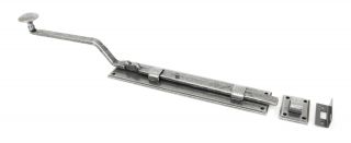 33624 From The Anvil Pewter Patina Handmade French Door Bolt Straight 10''