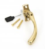 20419L From The Anvil Polished Brass Peardrop Espagnolette - LH