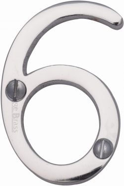 Click Here To Enlarge This Photo Of C1567 6-PC Heritage Brass Numeral 6 Face Fix 51mm (2") Polished Chrome Finish