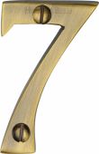 C1567 7-AT Heritage Brass Numeral 7 Face Fix 51mm (2") Antique Brass Finish