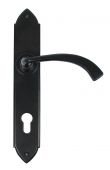 33764 From The Anvil Black Gothic Curved Espag. Lock Set  - 92mm Centres - 214mm Screw Centres