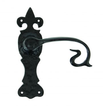 Click Here To Enlarge This Photo Of 83694 From The Anvil Black Curly Lever Latch Set
