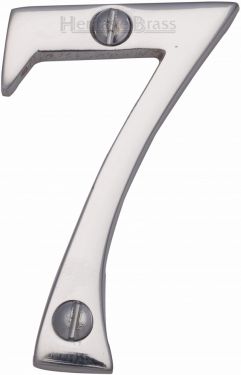 Click Here To Enlarge This Photo Of C1567 7-PC Heritage Brass Numeral 7 Face Fix 51mm (2") Polished Chrome Finish