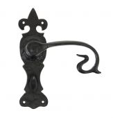 83695 From The Anvil Black Curly Lever Bathroom Set