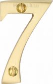 C1567 7-SB Heritage Brass Numeral 7 Face Fix 51mm (2") Satin Brass Finish