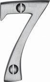 C1567 7-SC Heritage Brass Numeral 7 Face Fix 51mm (2") Satin Chrome Finish