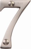 C1567 7-SN Heritage Brass Numeral 7 Face Fix 51mm (2") Satin Nickel Finish