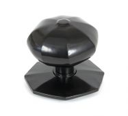 83779 From The Anvil Octagonal Centre Door Knob - Black 80mm