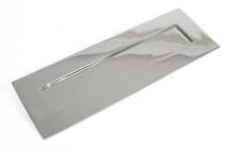 33052 From The Anvil Polished Chrome Letterplate - Large - Size: 304x96mm - C/C: 268mm - Aperture: 232x56mm