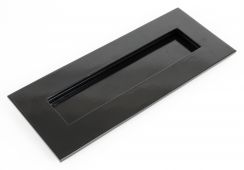 33056 From The Anvil Black Small Letterplate - Size: 266x110mm - C/C: 243mm - Aperture: 203x45mm