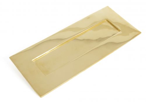 Click Here To Enlarge This Photo Of 33060 From The Anvil Polished Brass Letterplate - Small - Size: 252x96mm - C/C: 230mm - Aperture: 204x48mm