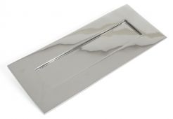 33062 From The Anvil Polished Chrome Letterplate - Small - Size: 252x96mm - C/C: 230mm - Aperture: 204x48mm